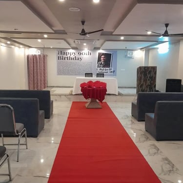 banquet hall of hotel rudra near jolly grant airport