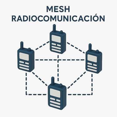 Diagrama de comunicación con tecnología MESH