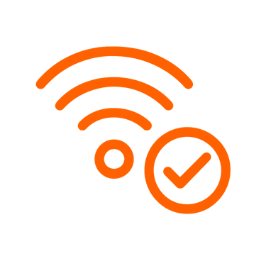 Icono de comunicación digital confiable