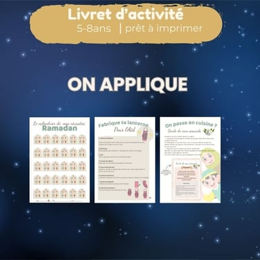 calendrier, activité manuelle et recette ramadan