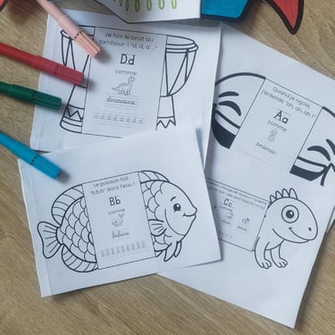 abécédaire phonétique à colorié