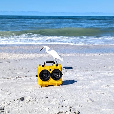 awesome chillantix boombox by the ocean