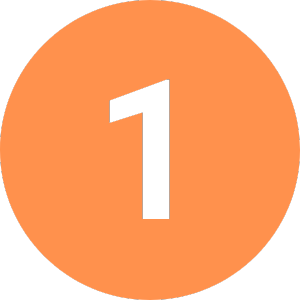 a number one in a circle with a number one on it