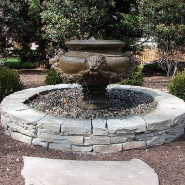 beautiful backyard fountain
