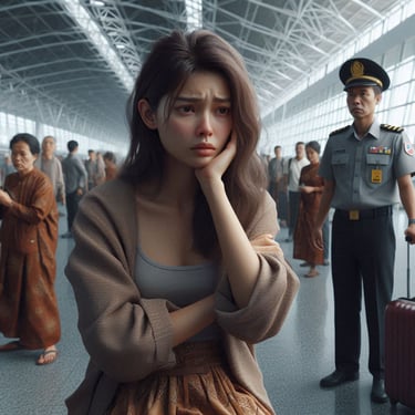 poor girl stuck at yangon airport