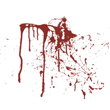 Elément de décor - tâche de sang - E. B. Ashford, auteur de romans horrifiques et fantastiques.