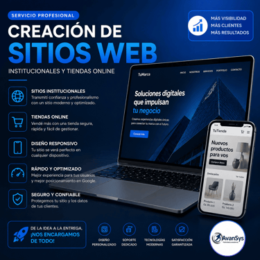 criação de sitio web
