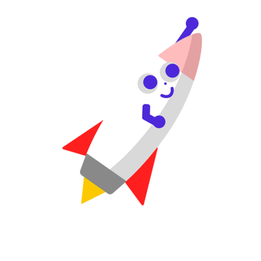 Acceleread speed reading rocket smiling