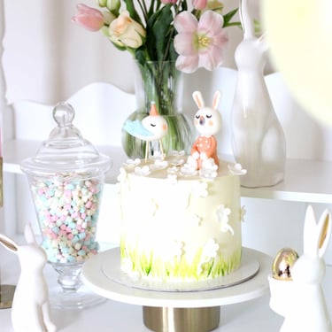 desertų vežimėlio karietos nuoma krikštynoms balionų girlianda kiškiai