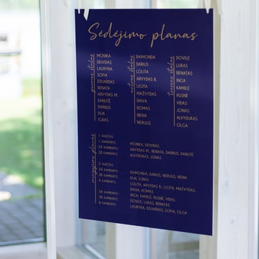 vestuvių dekoratorė floristė alyvinės vestuvės susodinimo planas baltas molbertas