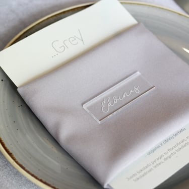 vestuvių dekoratorė floristė restoranas grey vėdrynai vardo kortelė