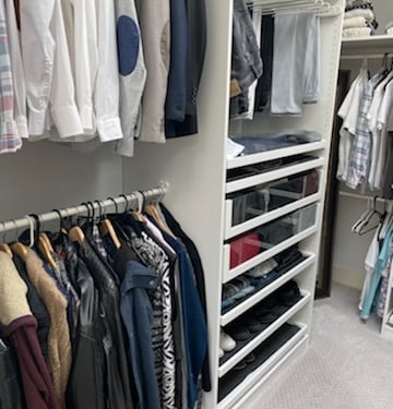 Vision Flooring and More cabinets and closet space. Custom built California style closet space.
