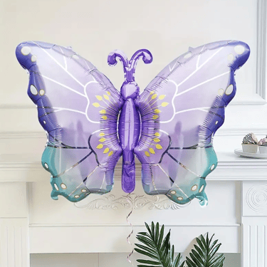 Violetinis drugelio formos balionas