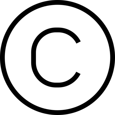 lettre C noire dans un cerlce noir