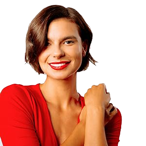 femme en rouge