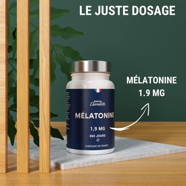 flacon sur carré avec texte