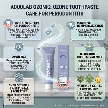 Ozone toothpaste care for dental implants and gums