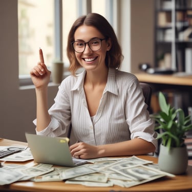 A stack of books is placed on a table with various titles visible, ranging from business negotiation and success strategies to creativity and philanthropy. The books are neatly arranged and the background includes another stack of books slightly out of focus.