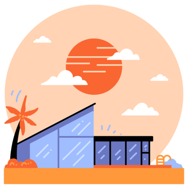 a building with a windmill and a windmill