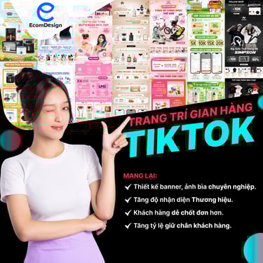 Trang trí gian hàng TikTok