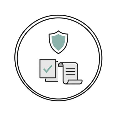 Ícono de cumplimiento de protocolos de seguridad