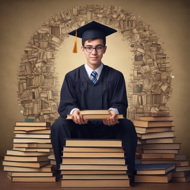 a man and woman wearing graduation gowns and caps
