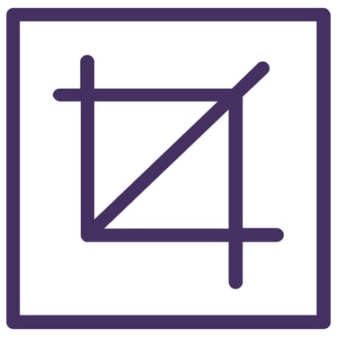 Ícono que representa herramientas de edición y diseño de imágenes.