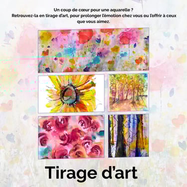 tirages art impression print reproduction aquarelle à offrir cadeau à encadrer