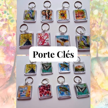 porte clés cadeau artiste aquarelle