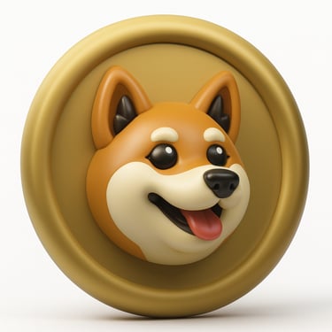 a doge coin with a smile on its face