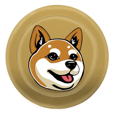 a doge with a doge face on a plate
