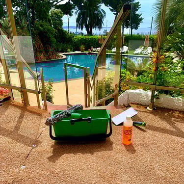 CLS Cleaner nettoyage garde-corps vitré piscine