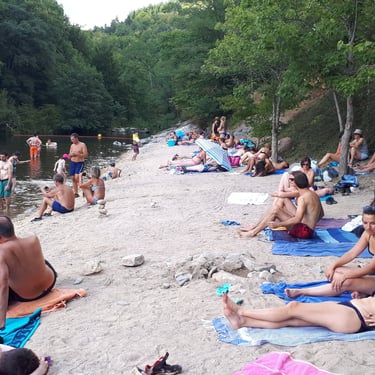 Plage baignade dans la Dourbie