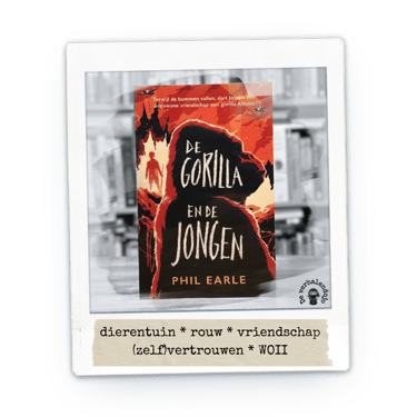 Polaroid van het boek 'De gorilla en de jongen'