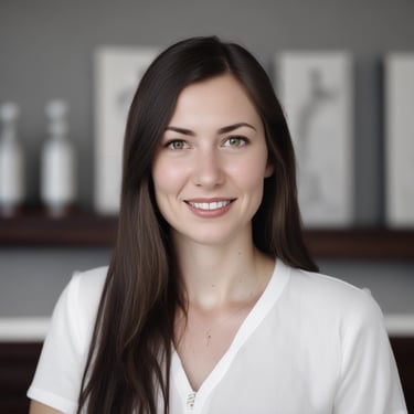 a woman with long hair and a white shirt