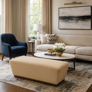 Solo Home Decor custom upholstered bench