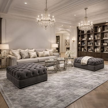 Transitional custom furniture for modern living room