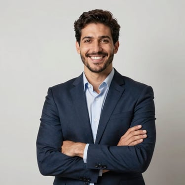 Smiling middle-aged man showing thumbs up in a cozy home setting.