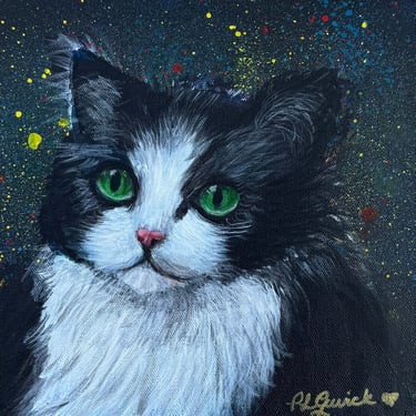 “Cuddles” cat painting 