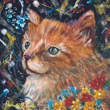 “Flora” cat painting 