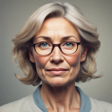 A satisfied customer using a laptop.