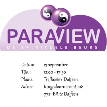 Paraview, de spirituele beurs op 13 september 2025 te Dalfsen