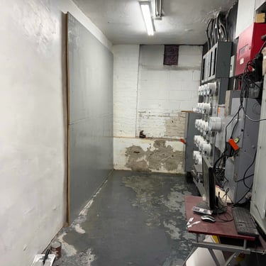 Mechanical room before electrical installation in Reading PA