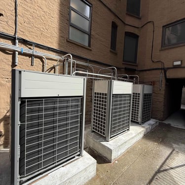 Multiple mini split outdoor units installation in Reading PA by Brito Electrical