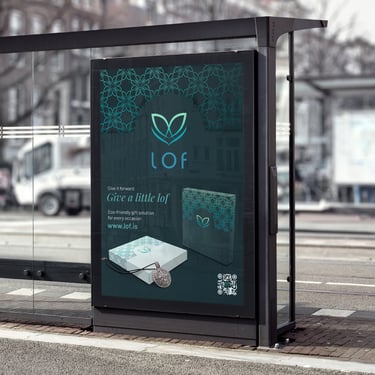 Bus-stop advertisement for LOF