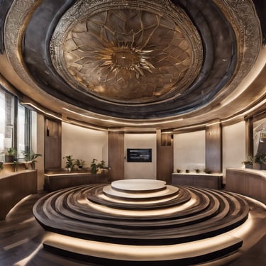 digital marketing artwork on brown wooden surface