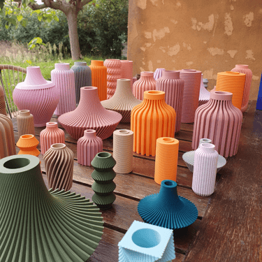 Vases design impression 3D conçus à Aix en Provence