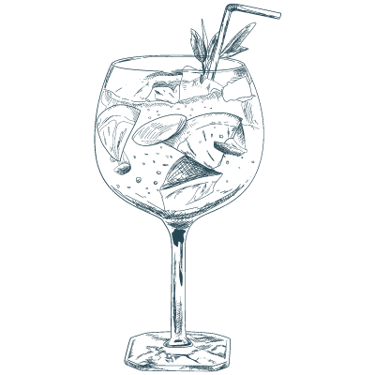 illustration d'un cocktail avec une paille