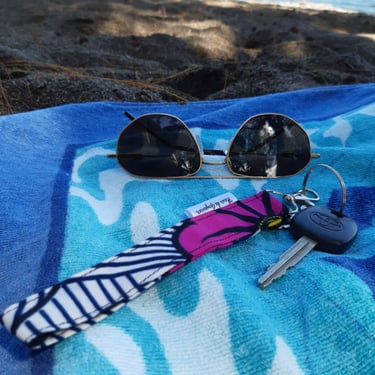 Porte-clef en tissu wax