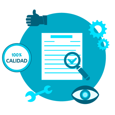 Icono de verificación de calidad